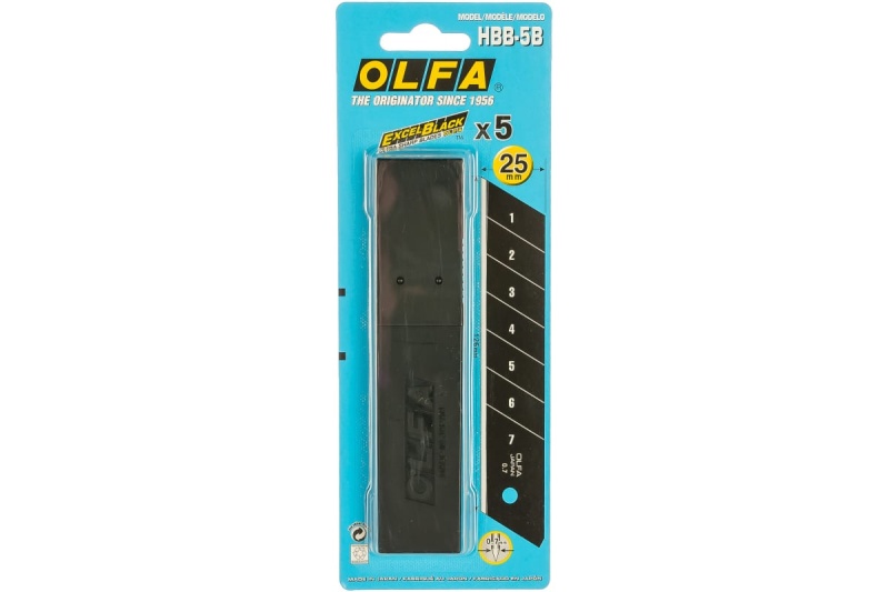 Картинка анонса товара «лезвие olfa black excel сегментированное 25х126х0,7мм 5шт (ol-hbb-5b) 62538»