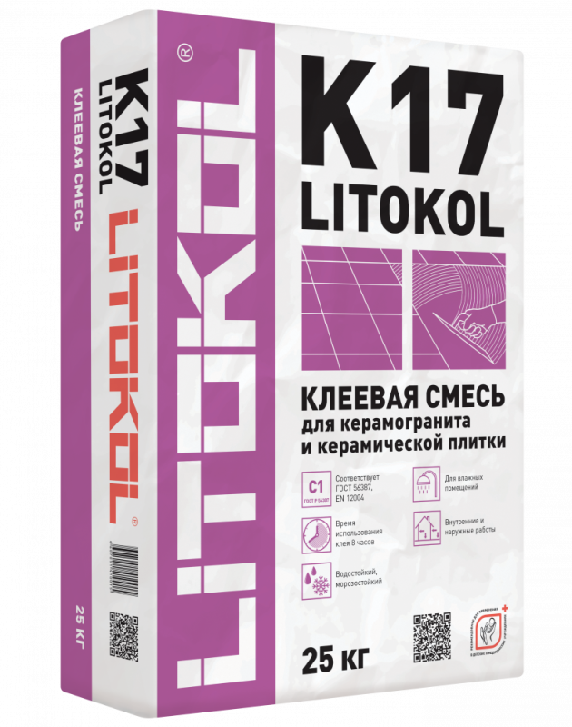 Картинка анонса товара «литокол(litokol) litokol  k17-клеевая смесь (25кг)»
