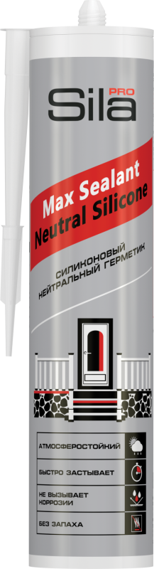 Картинка анонса товара «герметик силикон прозр нейтральный sila pro max sealant. neutral silicone 280 мл (24) 2802»