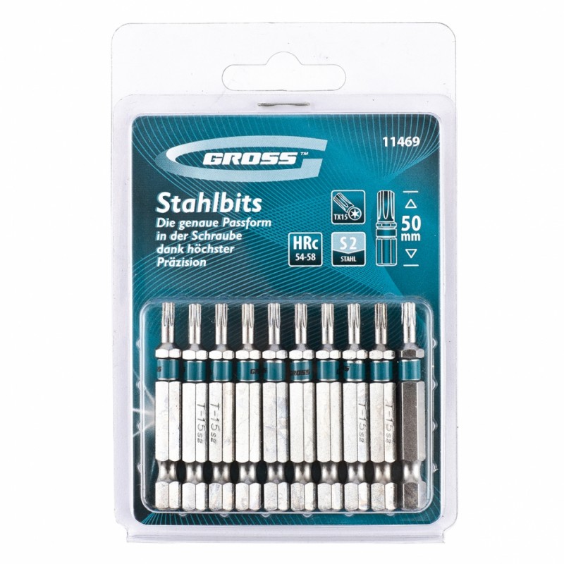 Картинка анонса товара «биты wp torx 15*50мм т15 (набор 10шт) gross (гросс) 11469»