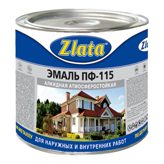 Детальная картинка товара «эмаль пф-115 бирюзовая 0,7кг "zlata"  (6) гост»