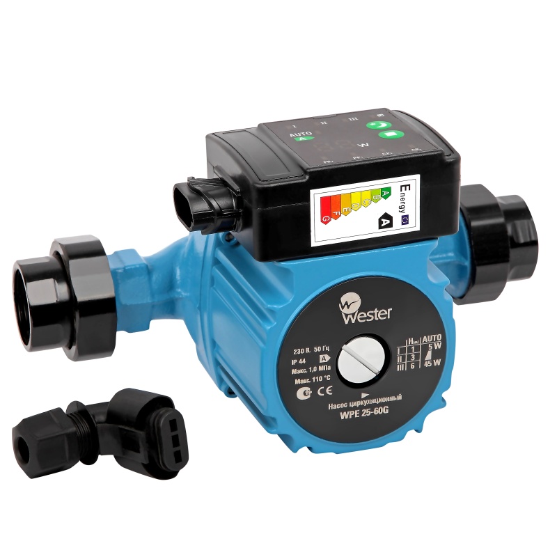 Картинка анонса товара «насос циркуляционный wester wpe 32-60g (с гайками)»