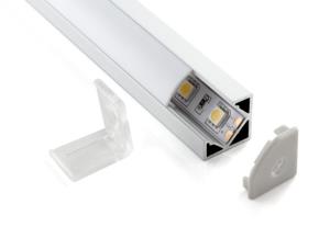 Картинка анонса товара «профиль угловой алюминиевый для led ленты 2м (18,5mm)»