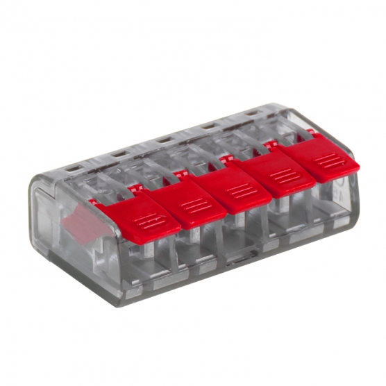 Картинка анонса товара «клемма смк 221-415 5 отверстия 0.2-4.0 мм2 »