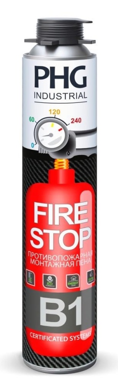 Картинка анонса товара «пена монтажная проф огнестойкая phg industrial firestop b1 1000 мл (12) 612288 (м)»