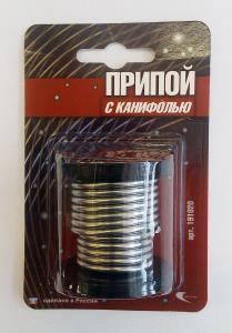 Картинка анонса товара «припой пос-61 катушка  3,0мм 100г с канифолью (блистер) 191020»