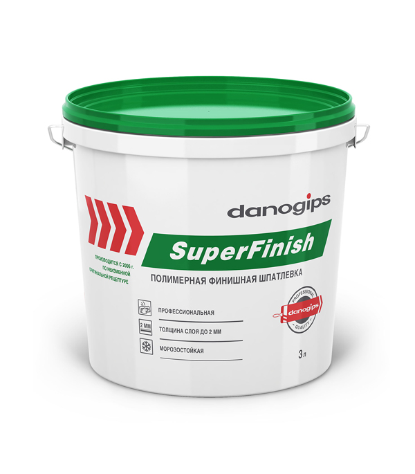 Картинка анонса товара «шпаклевка danogips(sheetrock) superfinish унив. готовая (17л./28кг) (33)»