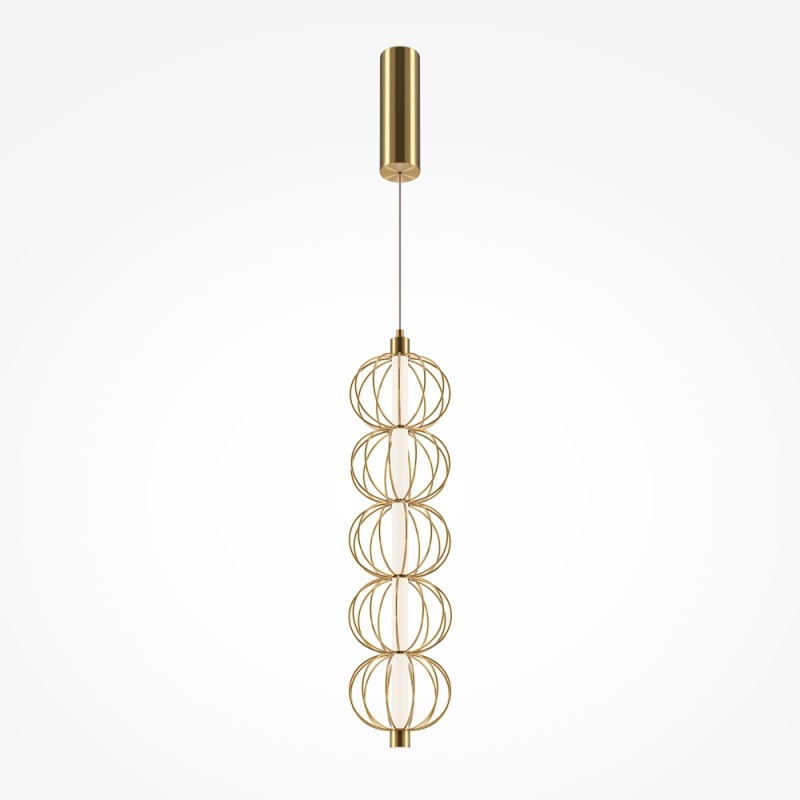 Картинка анонса товара «светильник подвесной maytoni golden cage mod216pl-l10g3k 3000к 17вт»
