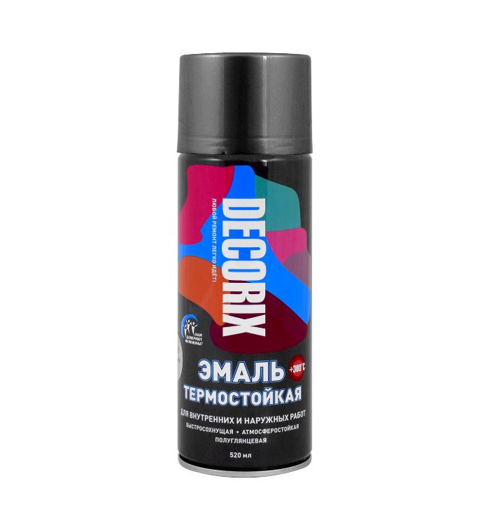 Картинка анонса товара «эмаль-аэр decorix термо +400* чёрный 400мл № нн701»