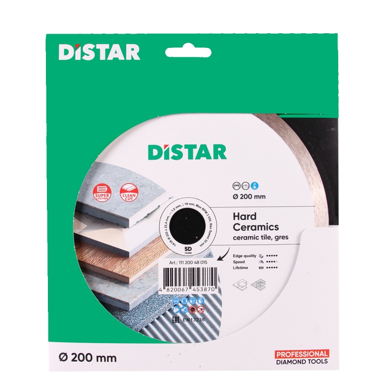 Картинка анонса товара «диск distar алмазный1a1r 200*1.6*10*25.4 hard ceramics 11120048015»