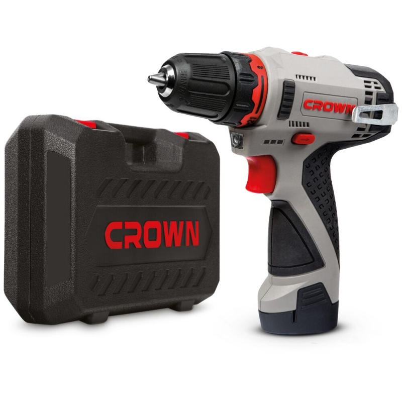 Картинка анонса товара «crown аккум. шуруповерт ct21072hx-2 bmc 12в 30нм 2х2ач»