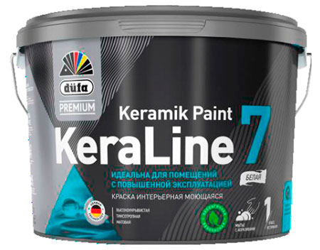 Картинка анонса товара «краска вд dufa (дюфа) premium keraline 7 база 1, 9л»