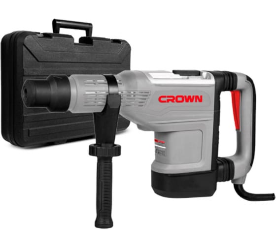 Картинка анонса товара «crown перфоратор ст18189 bmc 1500вт 2-15дж sds-max 52мм в бетоне»
