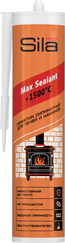 Картинка анонса товара «герметик силикатный для печей sila pro max sealant 1500 c 280 мл (12) »