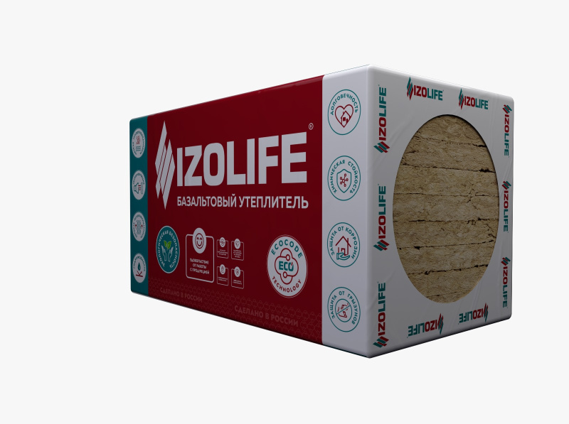 Картинка анонса товара «минвата "izolife" (изолайф) вент оптима 90 (100*1200*600) (0,216м3; 2,16м2) 3 плиты»
