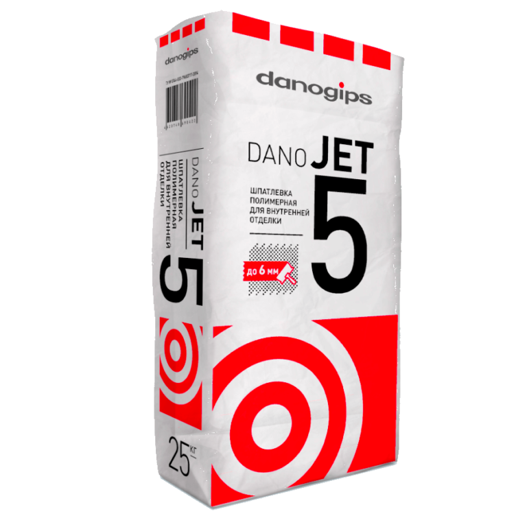 Картинка анонса товара «даногипс (danogips) шпатлевка полимер.выравнивающая dano jet5 25 кг(42)»