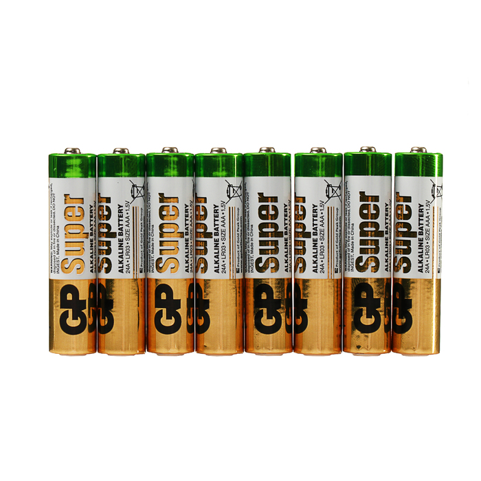 Картинка анонса товара «эл.питания gp super alkaline ааa lr03 (блистер 8 шт)»