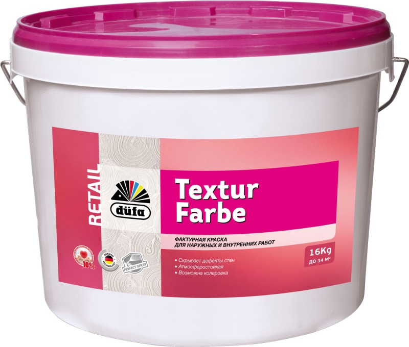 Картинка анонса товара «краска вд dufa (дюфа) retail textur farbe 16л »