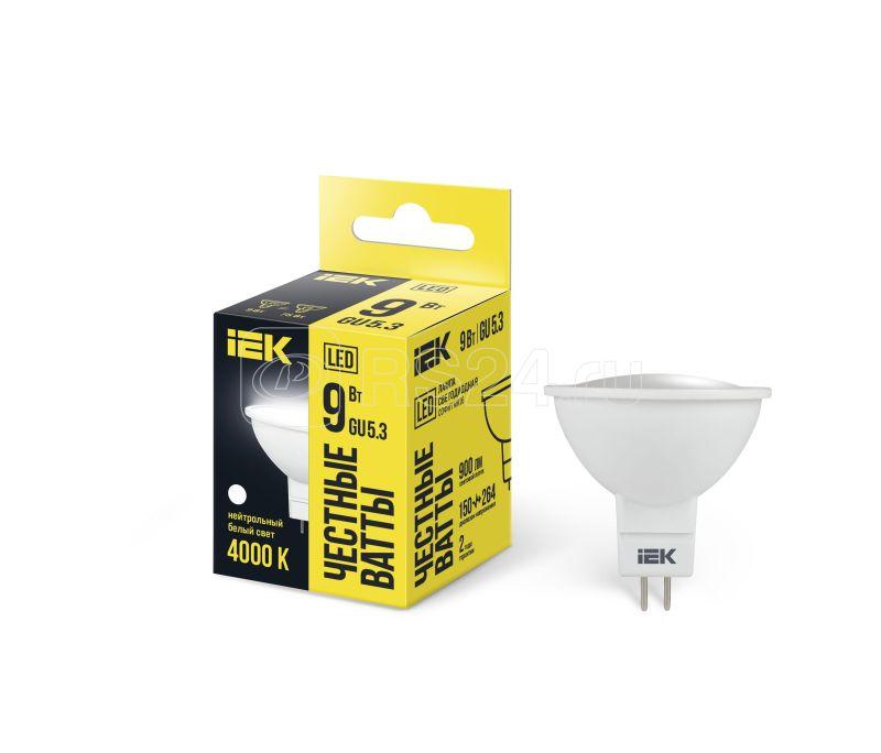 Детальная картинка товара «лампа иэк led mr16 9w gu5.3 4000к »