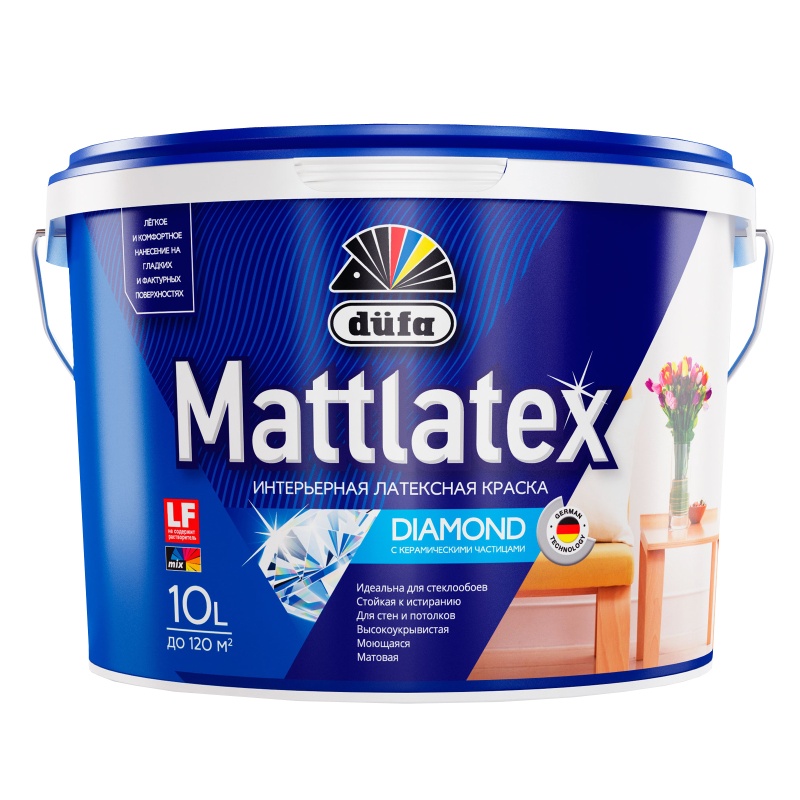 Картинка анонса товара «краска вд dufa (дюфа) mattlatex интерьер 9 л»