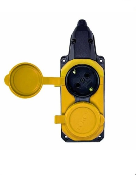 Картинка анонса товара «колодка 2гн с/з каучуковая 16а ip44 желтая tokov tke-c07-kk2-z»