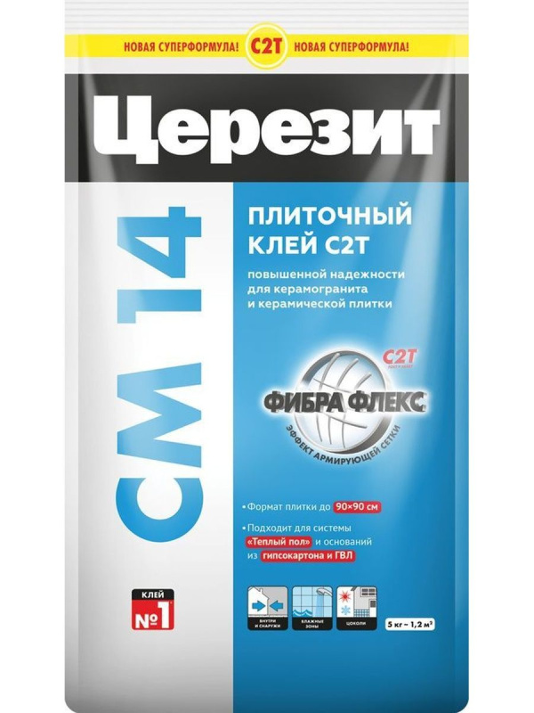 Картинка анонса товара «церезит (ceresit) см14 extra клей для тёплых полов 25 кг 1767954(48шт)»