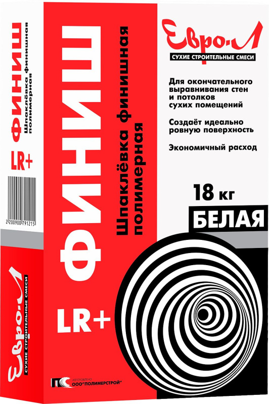 Детальная картинка товара «евро-л шпаклевка финишная 18 кг(64)»