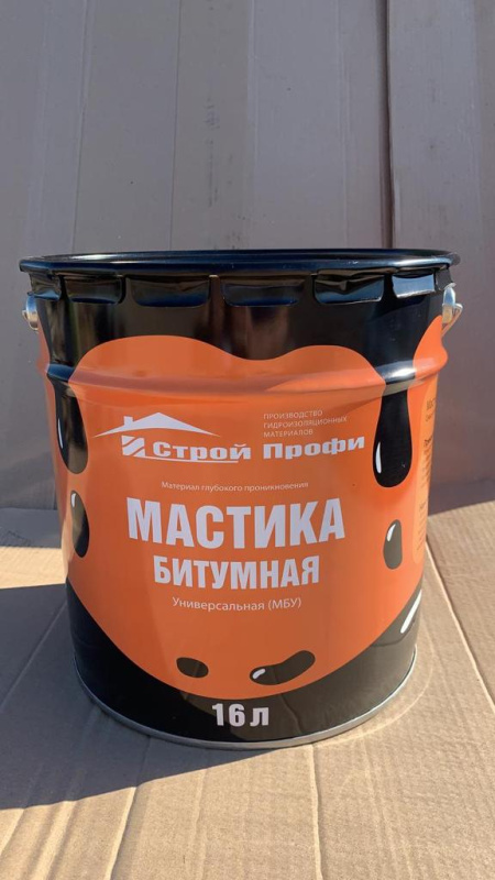 Детальная картинка товара «мастика мбу стройпрофи 16л/15кг (48шт/под)»