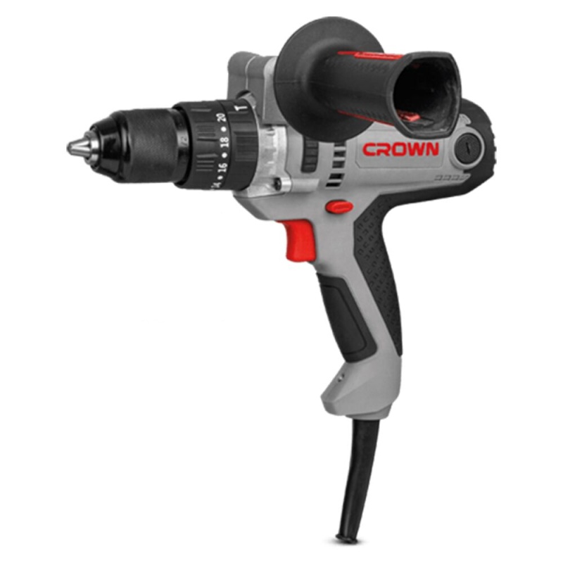 Картинка анонса товара «crown шуруповерт сетевой ударный ct10152f 420вт 80нм »