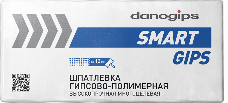Картинка анонса товара «даногипс (danogips) шпатлевка гипсополимер smartgips 19 кг(48)»