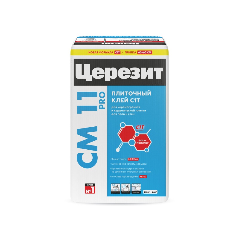 Картинка анонса товара «церезит (ceresit) см11 клей плиточный д/вн и наруж работ 25 кг 792214(48шт)»